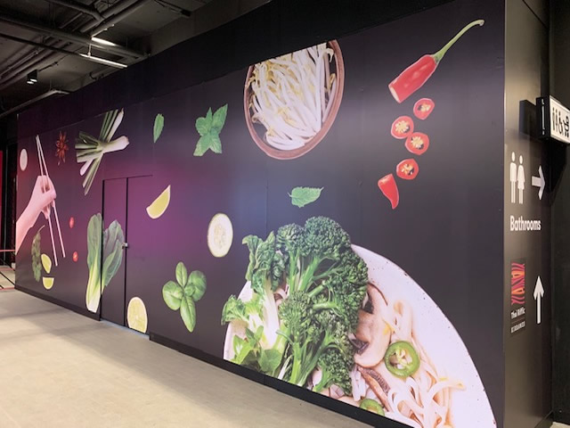 Noodle Store Low Height Perimeter Hoarding