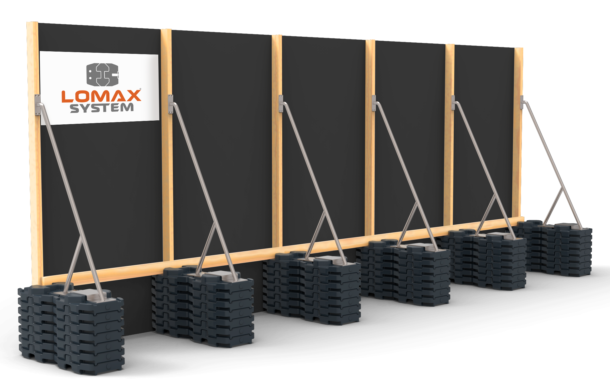 Lomax – 2.4mH Outdoor – Double Stack (Black)